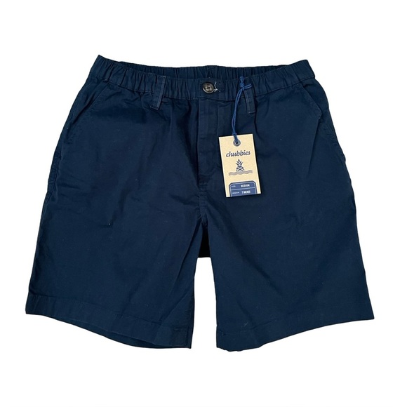 Chubbies The Armadas 7” Stretch Twill Shorts Size M Navy Vacation Resort NWT - Picture 1 of 8
